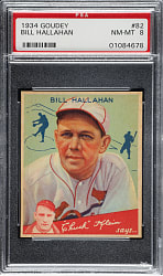 1934 R320 Goudey #82 Bill Hallahan PSA NM-MT 8