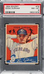 1934 R320 Goudey #79 Eddie Durham PSA NM-MT 8