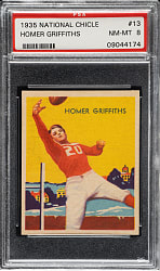 1935 R331 National Chicle Football #13 Homer Griffiths PSA NM-MT 8