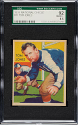 1935 R331 National Chicle Football #17 Tom Jones SGC NM/MT+ 92