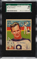1935 R331 National Chicle Football #8 Jim Zyntell SGC NM/MT 88