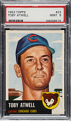 1953 Topps #23 Toby Atwell PSA MINT 9