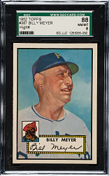 Lot # 1302: 1952 Topps #387 Billy Meyer High Number SGC NM/MT 88