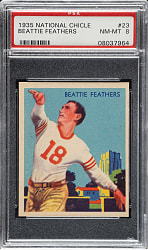 1935 R331 National Chicle Football #23 Beattie Feathers PSA NM-MT 8