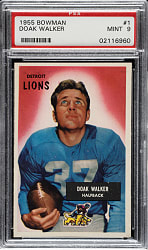 1955 Bowman Football #1 Doak Walker PSA MINT 9