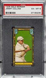 1911 T205 Gold Border Jimmy Collins Minor Leaguer PSA EX-MT 6