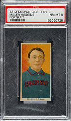 1919 T213 Coupon Cigarettes (Type 3) Miller Huggins Portrait PSA NM-MT 8 - 1 of 1 - Highest Graded!