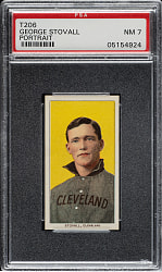 1909-1911 T206 White Border George Stovall Portrait PSA NM 7
