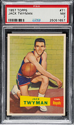 1957-1958 Topps Basketball #71 Jack Twyman Rookie PSA NM 7