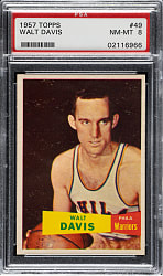 1957-1958 Topps Basketball #49 Walt Davis PSA NM-MT 8