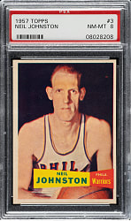 1957-1958 Topps Basketball #3 Neil Johnston Rookie PSA NM-MT 8