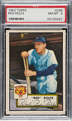 1952 Topps #296 Red Rolfe PSA NM-MT 8
