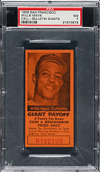 1958 San Francisco Call-Bulletin Giants Willie Mays PSA NM 7