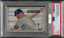 1951 Bowman #253 Mickey Mantle Rookie PSA VG 3 (MBA Silver Diamond)