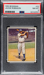 1950 Bowman #22 Jackie Robinson PSA NM-MT 8