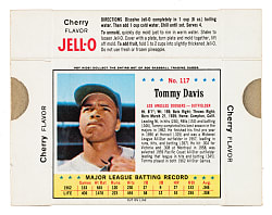1963 Jell-O Complete Box #117 Tommy Davis