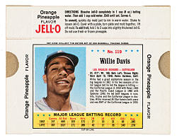 1963 Jell-O Complete Box #119 Willie Davis