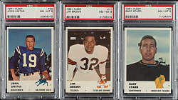 1961 Fleer Football PSA MINT 9 and NM-MT 8 Complete Set (220)