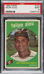 1959 Topps #102 Felipe Alou Rookie PSA MINT 9