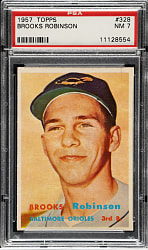 1957 Topps #328 Brooks Robinson Rookie PSA NM 7