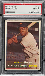 1957 Topps #10 Willie Mays PSA NM 7
