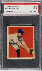 1949 Bowman #36 Pee Wee Reese PSA NM 7