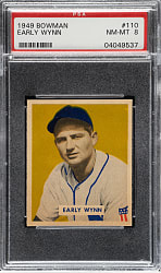 1949 Bowman #110 Early Wynn Rookie PSA NM 7