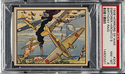 1938 R69 Gum, Inc. "Horrors of War" #204 Emporer Hirohito's Birthday Raid PSA NM-MT 8