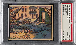 1938 R69 Gum, Inc. "Horrors of War" #206 The Deserted Village PSA NM-MT 8