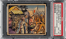1938 R69 Gum, Inc. "Horrors of War" #173 Disguised Guerrilla Troops Prey on Japanese PSA NM-MT 8