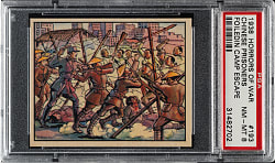 1938 R69 Gum, Inc. "Horrors of War" #193 Chinese Prisoners Foiled in Camp Escape PSA NM-MT 8