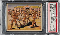 1938 R69 Gum, Inc. "Horrors of War" #86 Chinese Schoolgirls Enlist for War Service PSA NM-MT 8