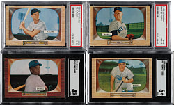 1955 Bowman Near-Complete Master Set (322/326) Including 36 PSA- and SGC-Graded Cards