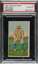 1887 N284 Buchner Gold Coin "King" Kelly Catcher PSA EX-MT 6 - 1 of 1 - Highest Graded!