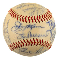 1962 St. Louis Cardinals Team-Signed Baseball with Bob Gibson and Stan Musial