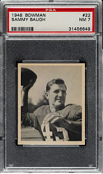 1948 Bowman Football #22 Sammy Baugh Rookie PSA NM 7