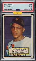 1952 Topps #261 Willie Mays PSA VG+ 3.5 (MBA Gold Diamond)