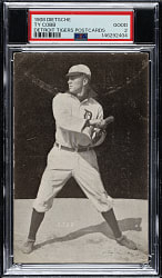 1908 PC765 A. C. Dietsche Detroit Tigers Postcard Ty Cobb Batting PSA GOOD 2