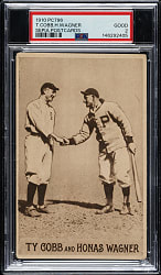 1910 PC796 Sepia Postcards Ty Cobb and Honus Wagner PSA GOOD 2