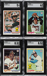 1978 Topps Complete Set (726) Including 32 SGC-Graded Cards