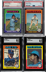 1975 Topps Complete Set (660) Including 32 SGC-Graded Cards