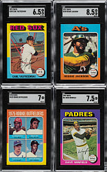 1975 Topps Near-Complete Set (659/660) Including 26 SGC- and PSA-Graded Cards