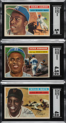 1956 Topps Complete Set (340 Plus Two Checklists) Including 20 PSA- and SGC-Graded Cards