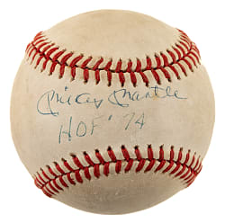 Mickey Mantle "HOF 74" Single-Signed Baseball - Beckett