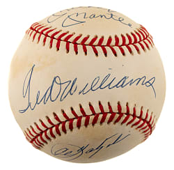 Triple Crown Winners Multi-Signed Baseball with Mantle, Williams, Robinson, Cabrera, and Yastrzemski - JSA