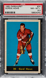 1960-1961 Parkhurst Hockey #20 Gordie Howe PSA NM-MT+ 8.5