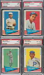 1961-1962 Fleer All-Time Greats Complete Set (154) Including 74 PSA- and SGC-Graded Cards