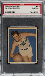 1948 Bowman Basketball #69 George Mikan Rookie PSA GOOD 2