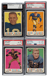 High-Grade 1959 Topps Football Near-Complete Set (175/176) Including 36 PSA- and SGC-Graded Cards