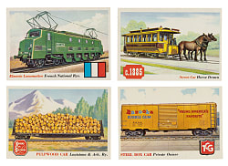 1955 Topps "Rails and Sails" Partial Set (130/200) - Includes All "Rails" Cards (#1-130)
